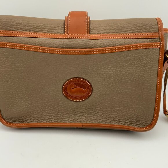 Dooney & Bourke Medium Pebbled Taupe Leather Bag 1980's USA No Strap - Picture 9 of 12